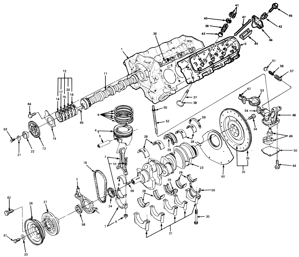 4.7 engine exploded view